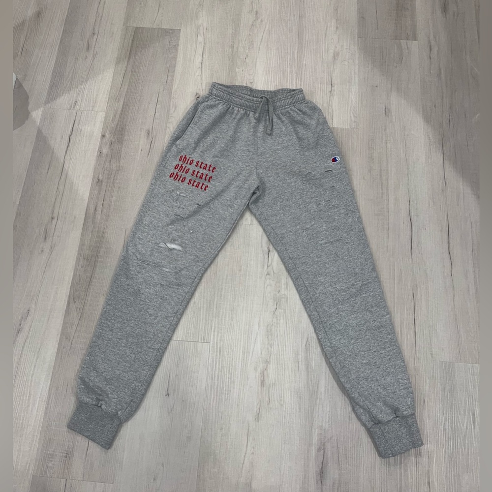Urban Tailgaters Champion Ohio State Distressed Jogger Sweats Size Small (S)